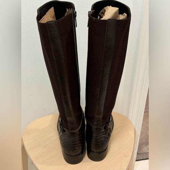 Aquatalia by Marvin K. 'Orion' Boot Sz 6.5 Brown Weatherproof Tall Leather Boot - Picture 5 of 10